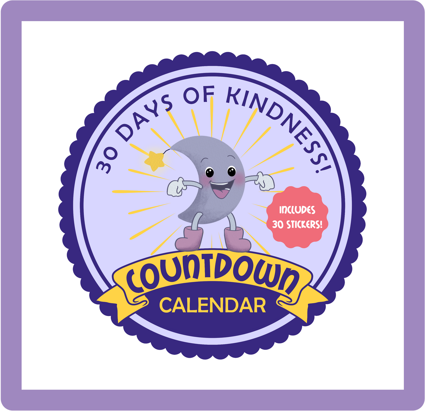 Ramadan Countdown Calendar - 30 Days of Kindness & Stickers