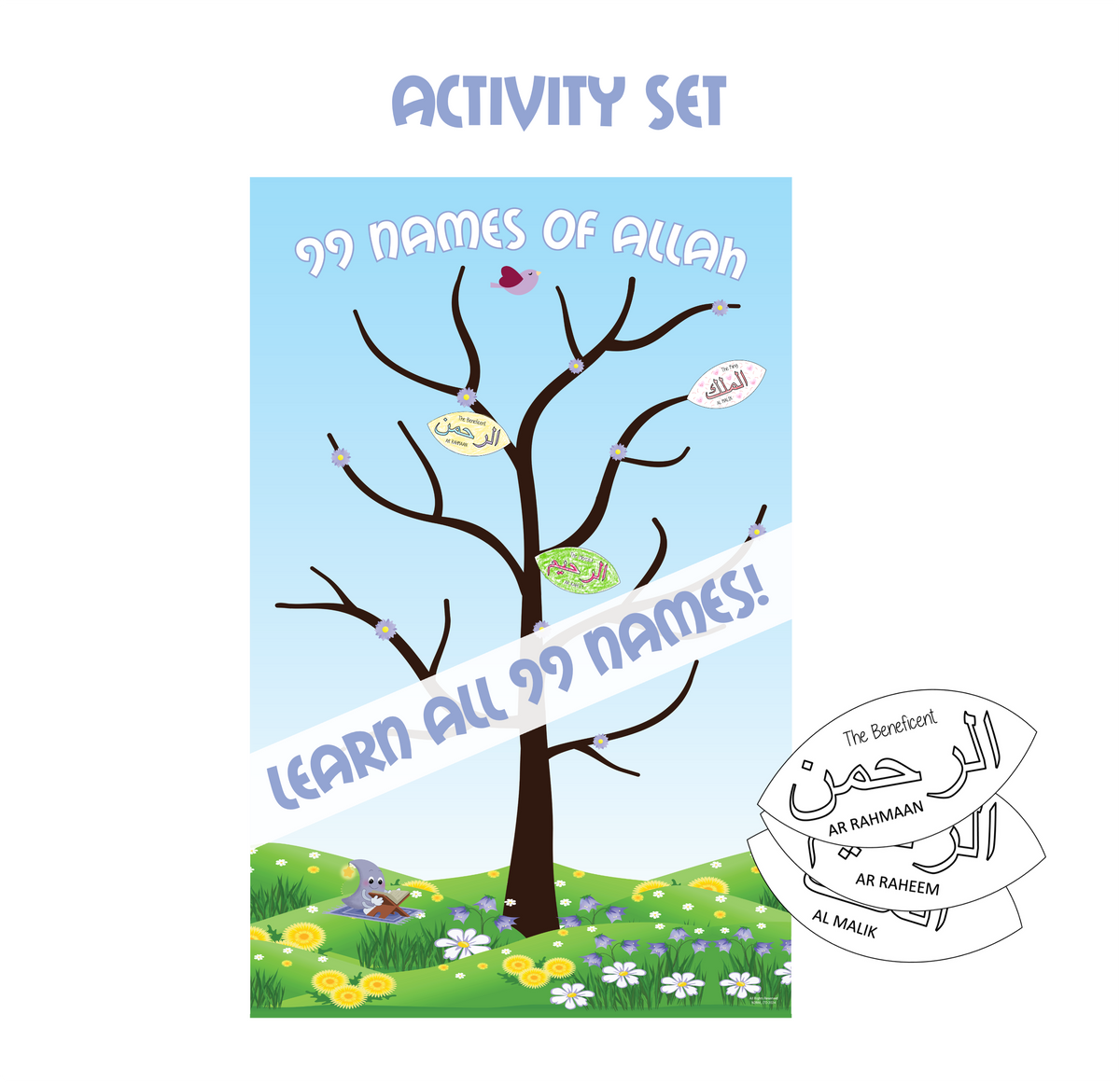 99 Names of Allah Activity Set – My Ramadan Moon in the Room